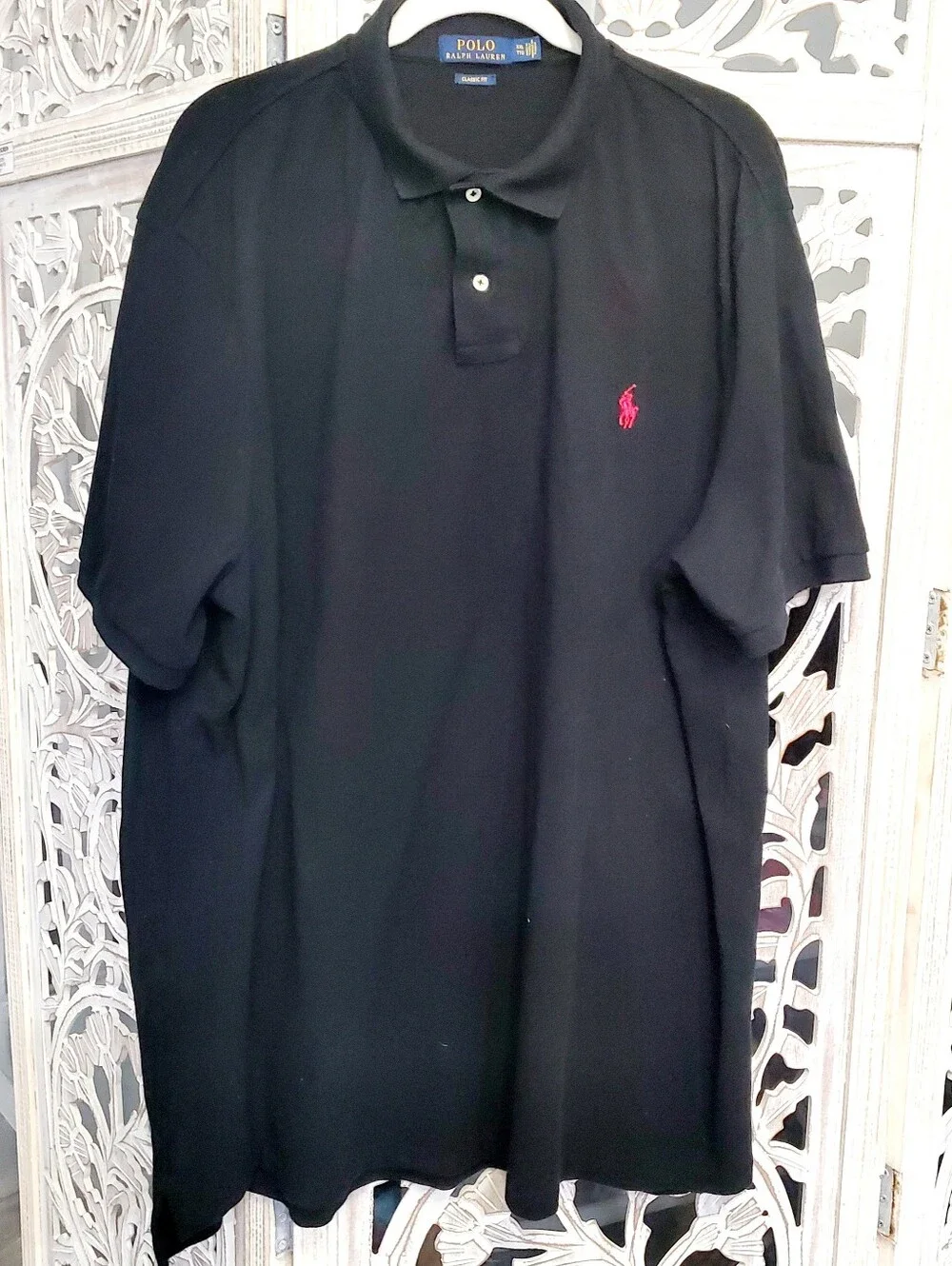 Polo by Ralph Lauren Black Polo with Red Pony Logo Plus Sz XXL